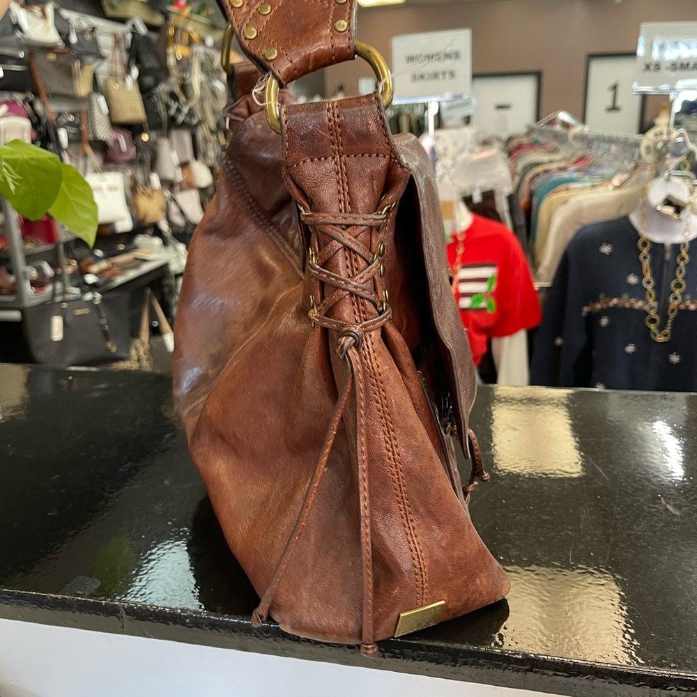Kooba Rustic Brown Leather Shoulder Bag - Picture 5 of 12